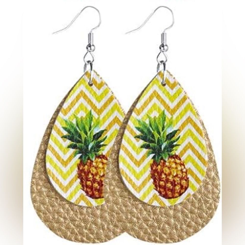 3/ $10 Brand New Faux Leather Earrings